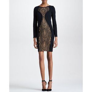 Emilio Pucci Lace-Center Long-Sleeve Dress